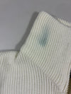 Vintage 90s Polo Ralph Lauren Cream Ribbed Knit Full-Zip Sweater Vest (M)