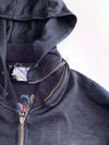 LA Ink Knightsbridge Rose Dagger Embroidered Black Zip-Up Track Jacket With Detachable Cap (S)