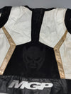 Vintage MGP x Berik Two-Piece Leather Racing Suit – White/Black/Gold  Padd with slider Jacket - (S)  (W:32 | L:38)
