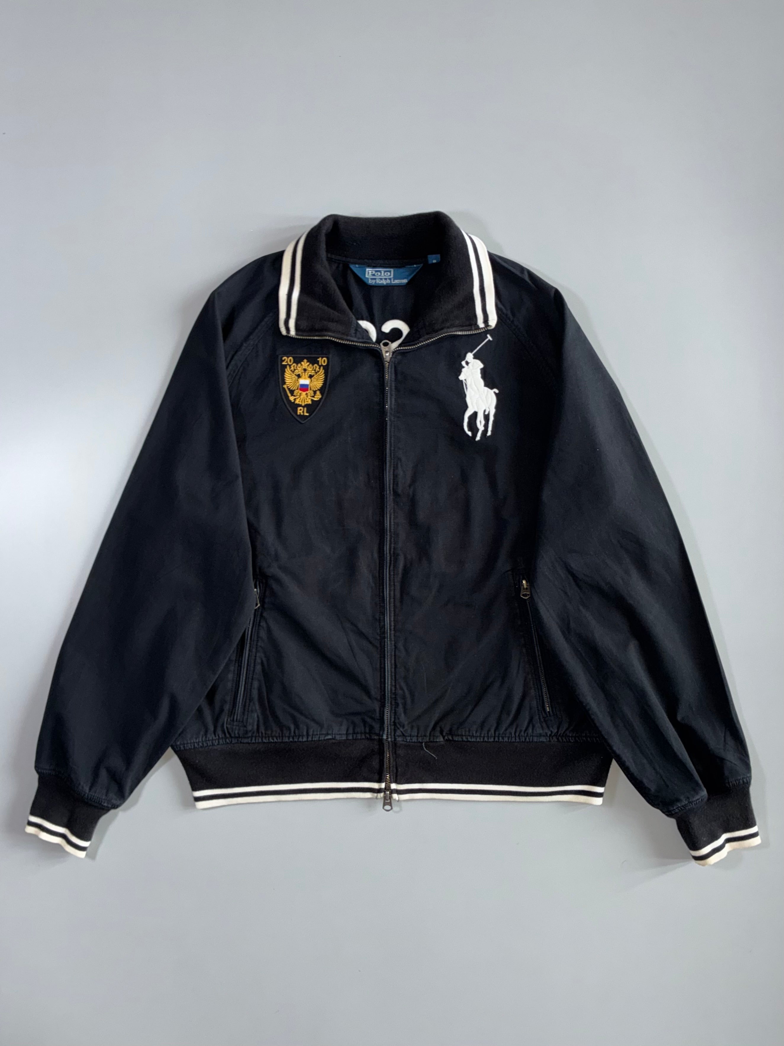 ぴるごー様Ralph Lauren Big Pony Track Jacket Polo Ralph Lauren Big Pony Track embroidered logo Jacket – Black