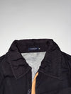 Burberry London | Black Zip Harrington Jacket Tan Leather Trim | (M)