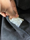 Black Zip-Up Workwear Jacket with Tan Contrast Collar & Patch Pockets (2XL)