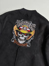 SSQD "Sakata" Black Faux Suede Sherpa Bomber Jacket (L/XL)