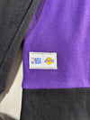 NBA Los Angeles Lakers Colorblock Crewneck Sweatshirt – Black & Purple (S)