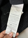 Stone Island Black Knit Crewneck Sweater – Tipped Collar & Compass Badge (M)