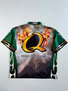 Vintage NHRA Qpower.com Leaf Racewear Drag Racing Pit Crew Shirt(2XL/3Xl)
