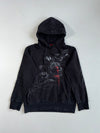 Y2K Spiral Direct Gothic Black Rose & Snake Hoodie (S)