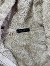 Guess Beige Sherpa Zip Hoodie (S)