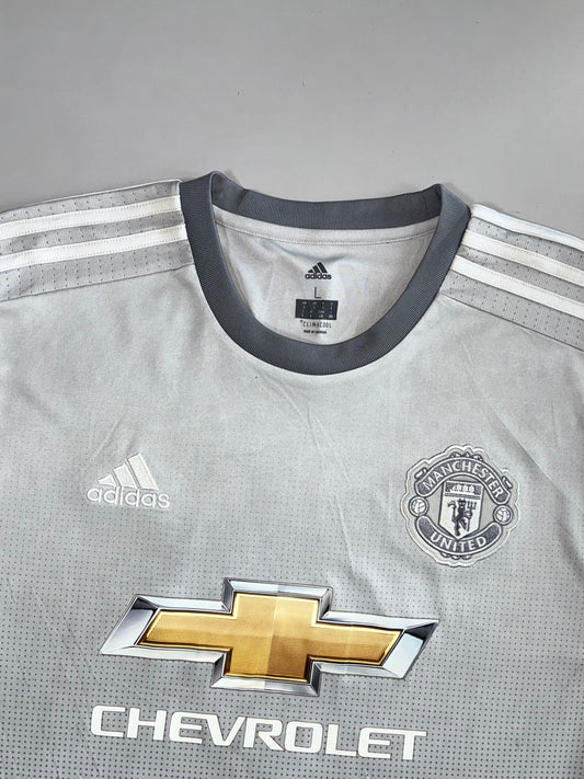 Adidas Manchester United 2017/18 Away Jersey — Lukaku #9 | Chevrolet | Premier League Patch (L/XL)