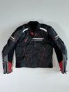 Probiker Grey & Red Accent Two-Piece Racesuit Knee Padded (Jacket Size :S/M) (W:34|L:37)
