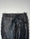 Fast Way Lace-Up Leather Biker Pants  (W:34) (L:41)