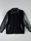 Canada Sportswear Black Wool & Leather (Sleeve) Varsity Jacket (L)