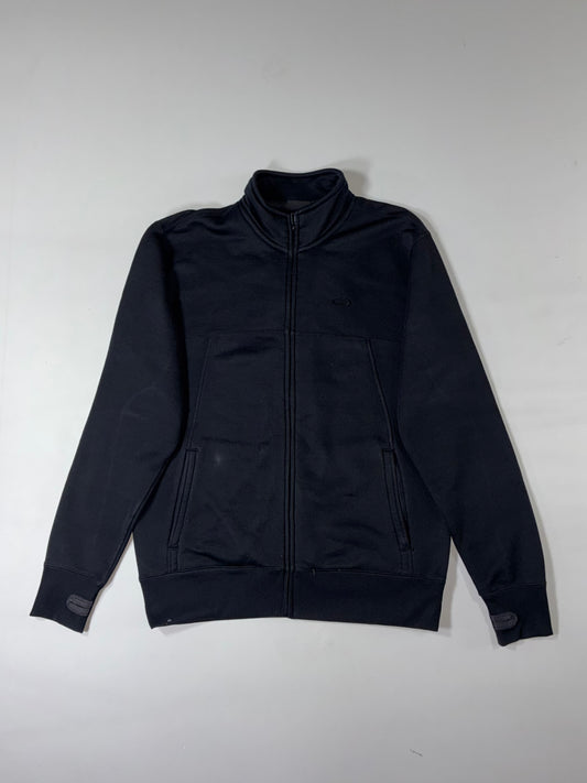 Oakley | Black Fleece-Lined Full-Zip Track Jacket (L)