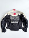 Yellow Corn Black Running Project Racing Moto Jacket with Patches Padded (L)