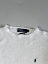 Vintage Polo by Ralph Lauren Chunky Knit Cotton Crewneck Sweater – White (XL)
