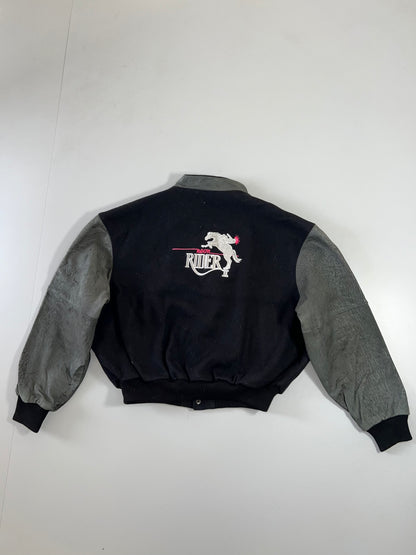 Z Baycity Original Leather Sleeves Varsity Jacket (XL)