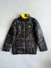 Adidas Puffer Jacket – Black w/ Yellow Fleece Lined Collar Detachable Arms(S)