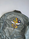 ZMilitary Inspired Flying Tigers MA-1 Flight Embroidered patches Jacket (S)