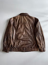 Vintage Distressed Leather Jacket – Brown (2XL)