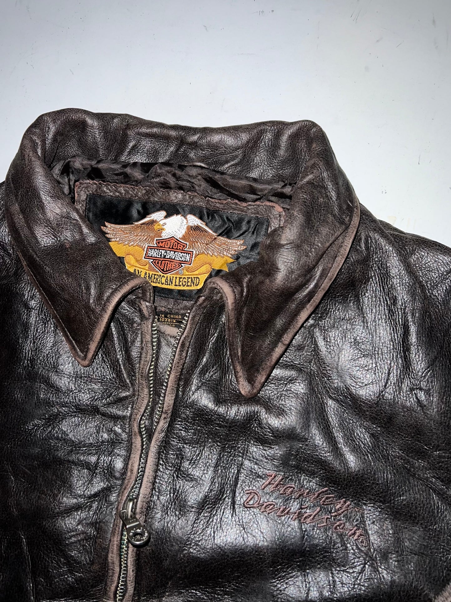 ZHARLEY DAVIDSON ORIGINAL LEATHER JACKET (L)