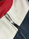 Vintage 90s Fieldsheer by Nelson-Rigg Leather Racing Jacket – Red/White/Navy – Made in Korea (S)