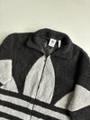 Adidas Originals Big Trefoil Sherpa Fleece Jacket – Black/Grey (XL)
