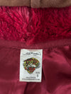 Ed Hardy Dragon Zip-Up Hoodie Brown Fuzzy Lined (S)