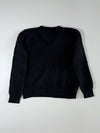 Polo Ralph Lauren V-Neck Sweater with Purple Pony Logo - (S)