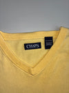 Chaps V-Neck Knit Sweater – Pastel Yellow (XL)