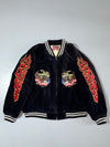 Lucky Stroke Bikers Varsity Jacket   EMBROIDERED (S/M)