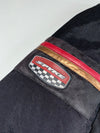 Vintage Spyke Black Racing Stripe Motorcycle Jacket (S)