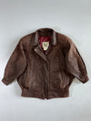 Le Village du Cuir Striped Leather Jacket (XL/2XL)