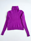 Polo Ralph Lauren Purple Cable Knit Turtleneck Sweater women’s (XS)