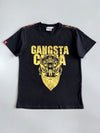 Blood Message Gangsta Chola Gold Foil Print Graphic Tee (S)