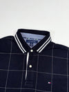 Tommy Hilfiger Windowpane Check Polo — Navy/White (XL)