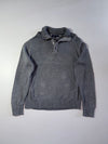 Tommy Hilfiger Grey Ribbed Knit Mock Neck Henley Sweater (L)