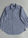 Ralph Lauren Vermouth Striped Button-Down Shirt  Navy/White