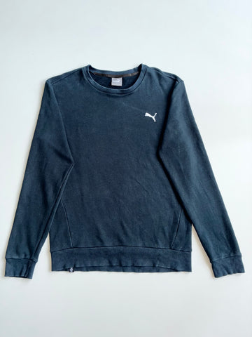 Puma Embroidered Logo Crewneck Sweatshirt – Black (M)