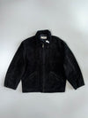Le Blues Vintage Black Genuine Suede Leather Harrington Jacket (L)