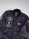 Alpha Industries MA-1 Bomber Jacket w/ Squadron Patches  Black (S)