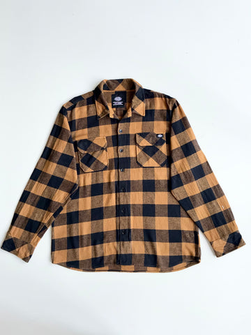 Dickies Buffalo Check Flannel Shirt – Brown/Black(2XL)