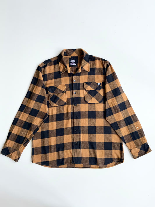 Dickies Buffalo Check Flannel Shirt – Brown/Black(2XL)