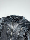 Vintage Italian Lambskin Black Leather Cafe Racer Jacket Women’s (S)