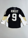 Reebok RBK NHL Pittsburgh Penguins #9 Knegt Captain’s C Hockey Jersey Black Size (XL)