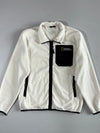 National Geographic Full-Zip Fleece Jacket with Contrast Chest Pocket – Off White (S)