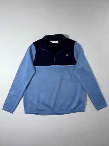 Calvin Klein Golf Quarter-Zip Pullover  Blue/Navy Colorblock (S)