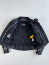 Probiker PRX Racing Leather Motorcycle Jacket Black White padded (S)