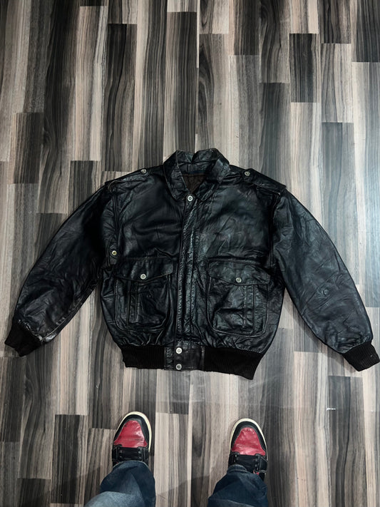 ZAIRFORCE AVIATION* Original Leather Jacket (RARE) M/L
