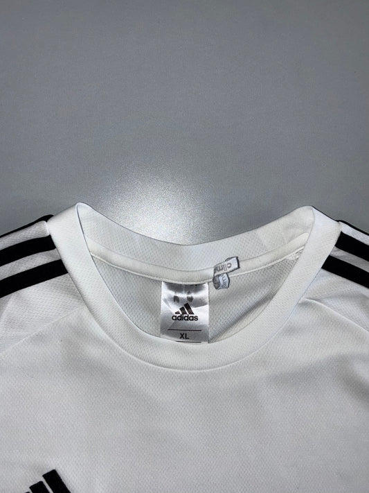 Adidas Climalite Estro 15 Short Sleeve Football Jersey — White/Black (L)