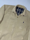 Vintage Polo Ralph Lauren Beige Harrington Zip Jacket | Classic Cotton Swing Jacket  (L)